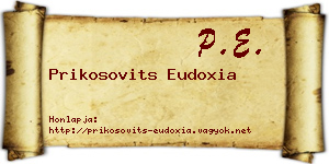 Prikosovits Eudoxia névjegykártya